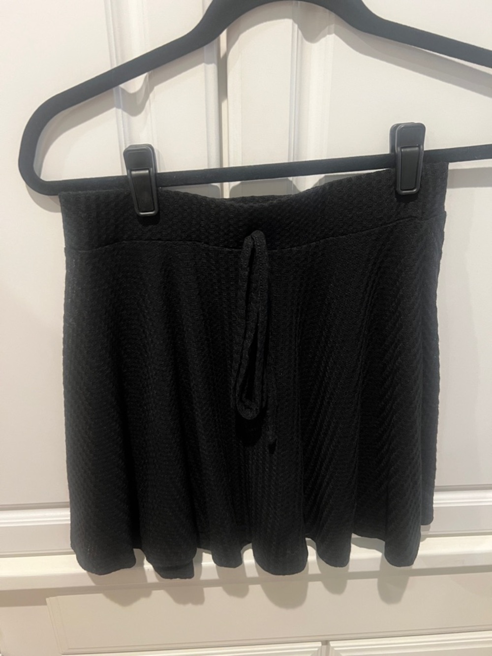 Black Knit Mini Skirt